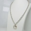 22" Tiffany & Co Mens Roman Cross Necklace in Silver Large Link Plus Size-2