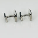 Tiffany Atlas Cufflinks in Titanium and Sterling Silver Roman Numerals XII 12-3