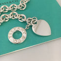 20” Large Tiffany & Co Sterling Silver Blank Heart Tag Toggle Necklace Plus Size - 4