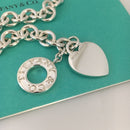 20” Large Tiffany & Co Sterling Silver Blank Heart Tag Toggle Necklace Plus Size-4
