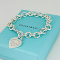 Please Return to Tiffany Heart Tag Charm Bracelet Tiffany Blue Gift Box Pouch - 6