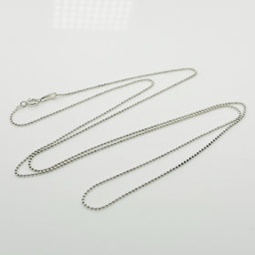 Tiffany & Co 30” Sterling Silver Dainty 1mm Bead Chain Necklace