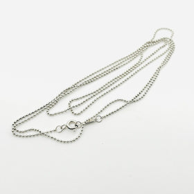 Tiffany & Co 30” Sterling Silver Dainty 1mm Bead Chain Necklace - 0