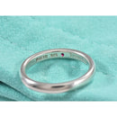 Size 8.5 Tiffany & Co Red Ruby Stacking Ring by Elsa Peretti in Sterling Silver-4