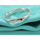 Size 8.5 Tiffany & Co Red Ruby Stacking Ring by Elsa Peretti in Sterling Silver-6