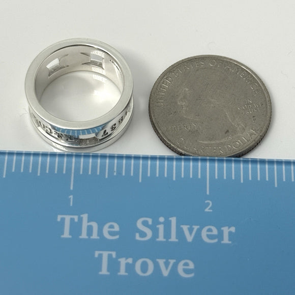 Size 5.5 Tiffany & Co 1837 Cutout Ring Stencil Open Mens Band Unisex