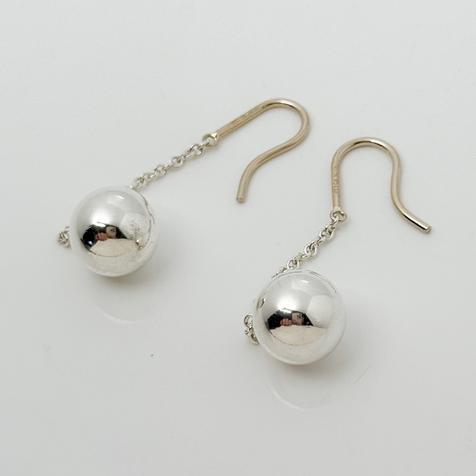 Tiffany & Co 10mm HardWear Bead Ball Drop Hook Dangle Earrings - 0