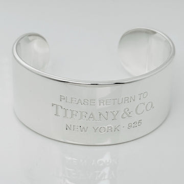Size 6.25" Please Return to Tiffany & Co Wide Cuff Bracelet in Sterling Silver