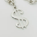 RARE Tiffany & Co Dollar Sign Money Pendant Chain Necklace in Sterling Silver-4