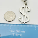 RARE Tiffany & Co Dollar Sign Money Pendant Chain Necklace in Sterling Silver-7
