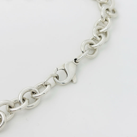 RARE Tiffany & Co Dollar Sign Money Pendant Chain Necklace in Sterling Silver