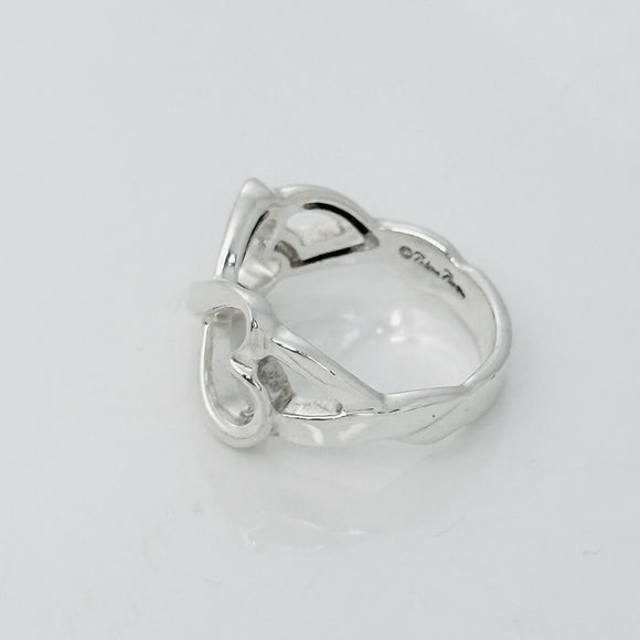Size 7.5 Tiffany Eternal Infinity Loving Hearts Ring Band Paloma Picasso Silver