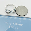 Size 7.5 Tiffany Eternal Infinity Loving Hearts Ring Band Paloma Picasso Silver-7