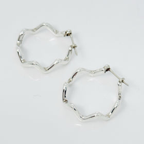 Tiffany ZigZag Hoop Earrings in 925 Sterling Silver by Paloma Picasso - 0