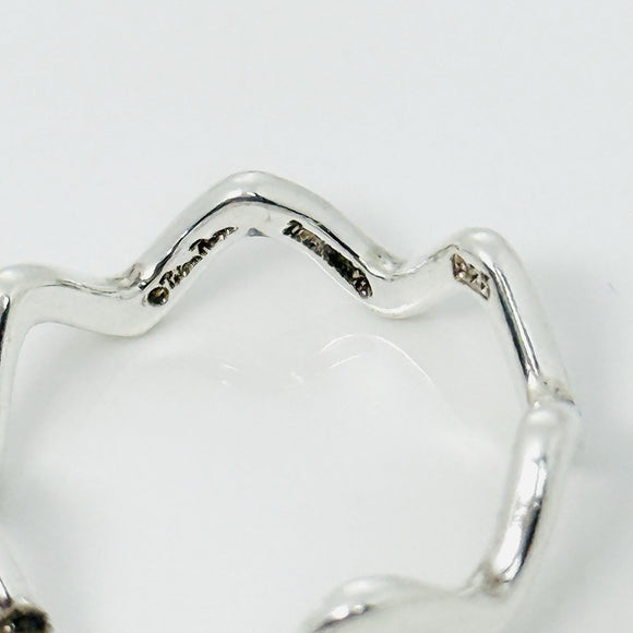 Tiffany ZigZag Hoop Earrings in 925 Sterling Silver by Paloma Picasso
