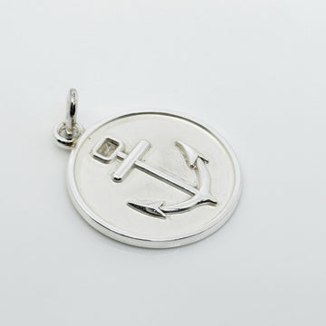 Tiffany Circle Anchor Round Charm or Pendant - 0