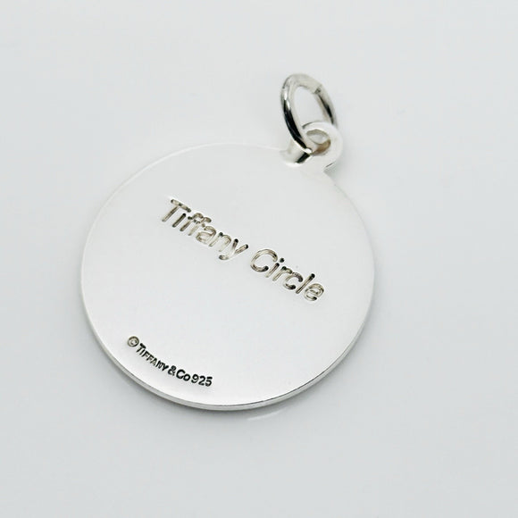 Tiffany Circle Anchor Round Charm or Pendant