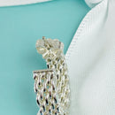 1 Tiffany Somerset Mesh Hoop Huggie Earring Small Mini 0.70" Single Replacement-3