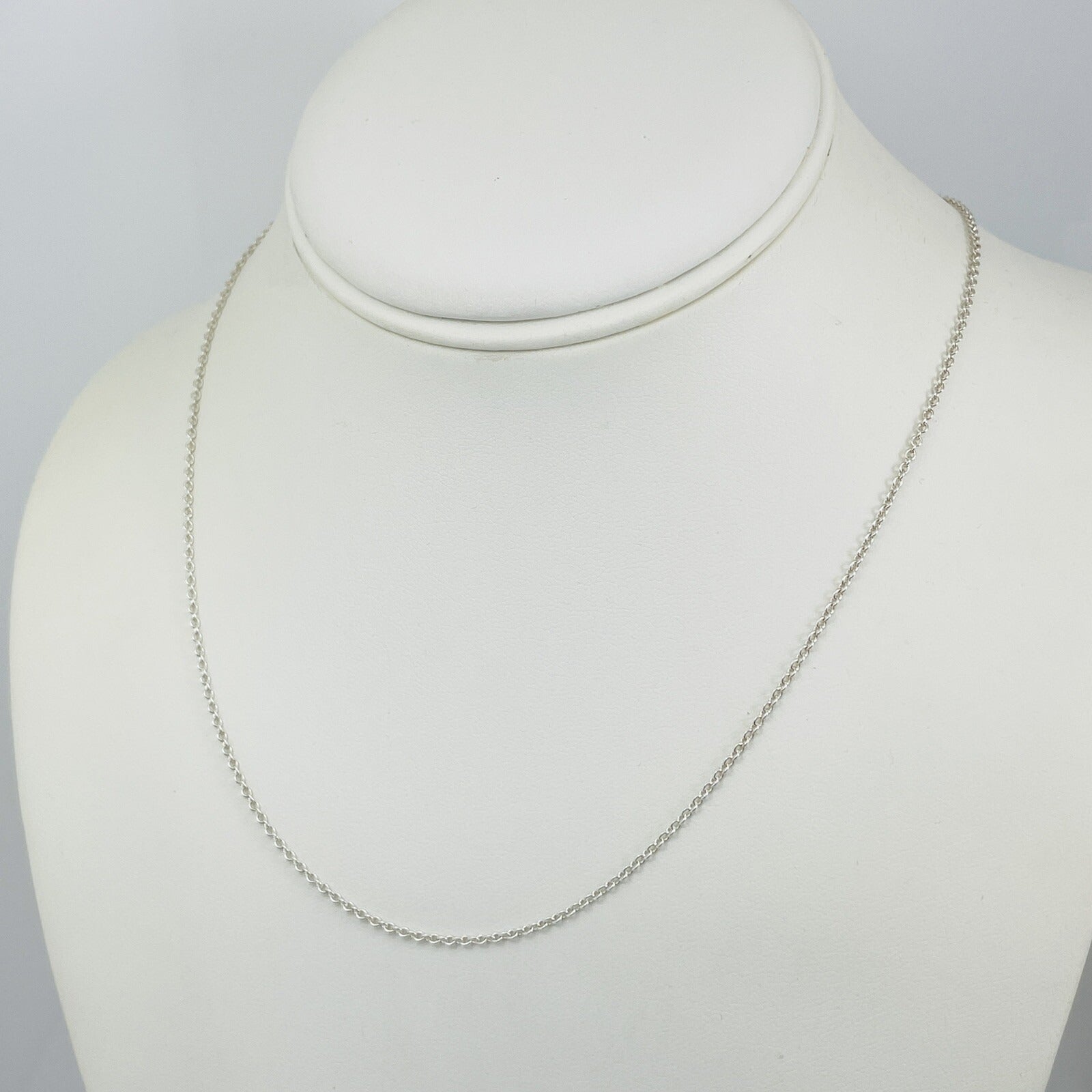 20.5" Tiffany Chain Necklace with 1.5mm Thick Links in Silver Mens Unisex - 0