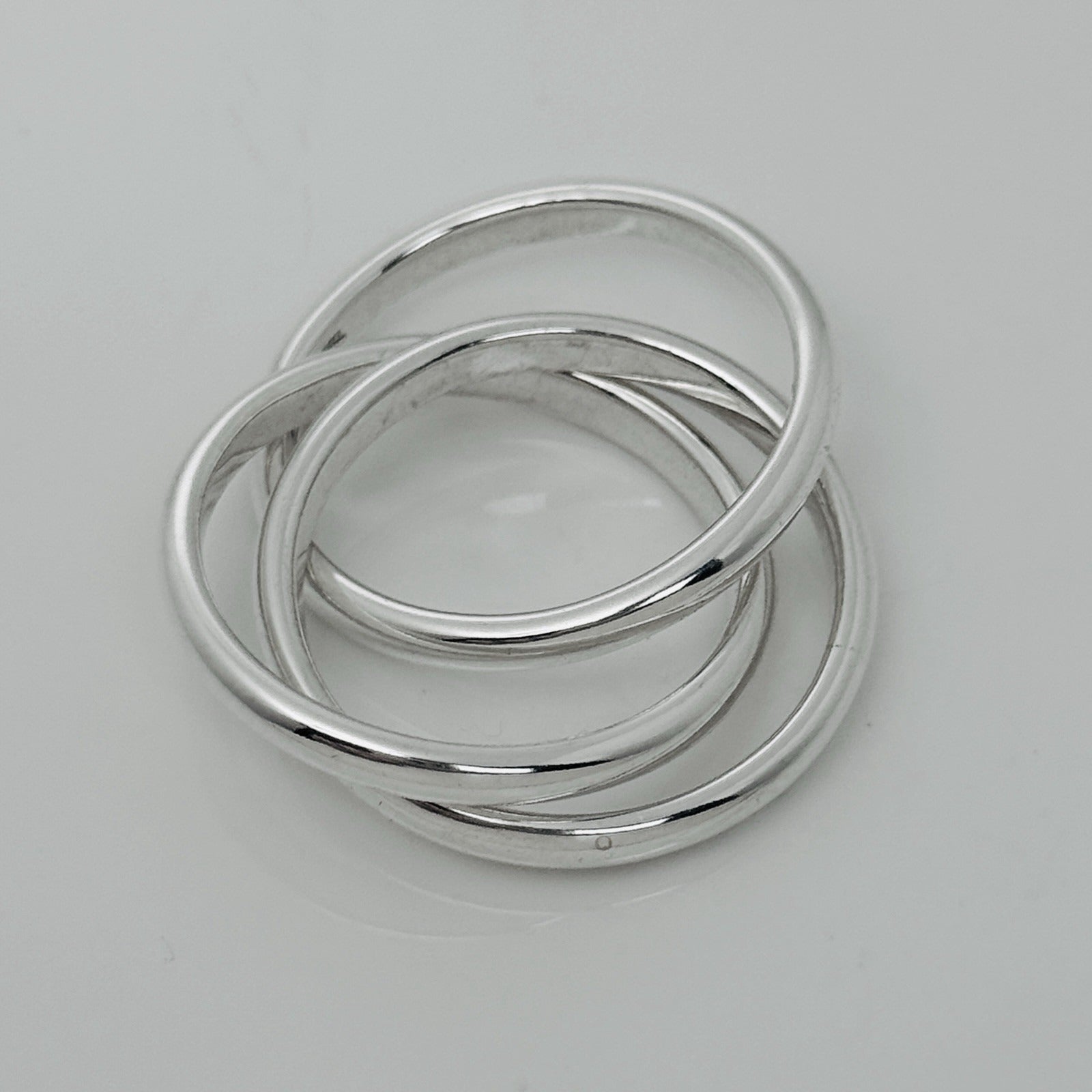 Size 9.5 Tiffany 3 Band Interlocking Rolling Ring Mens Unisex