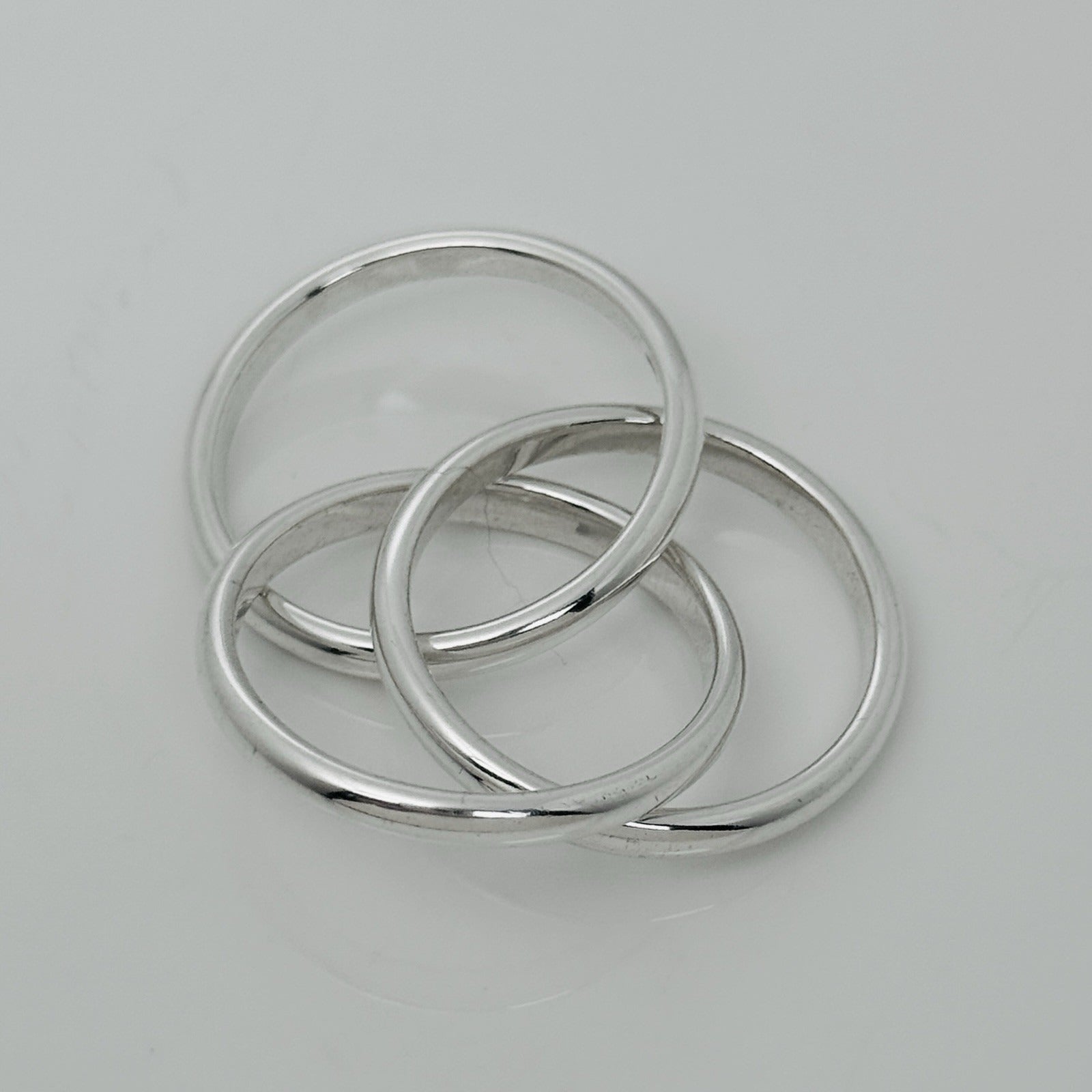 Size 9.5 Tiffany 3 Band Interlocking Rolling Ring Mens Unisex