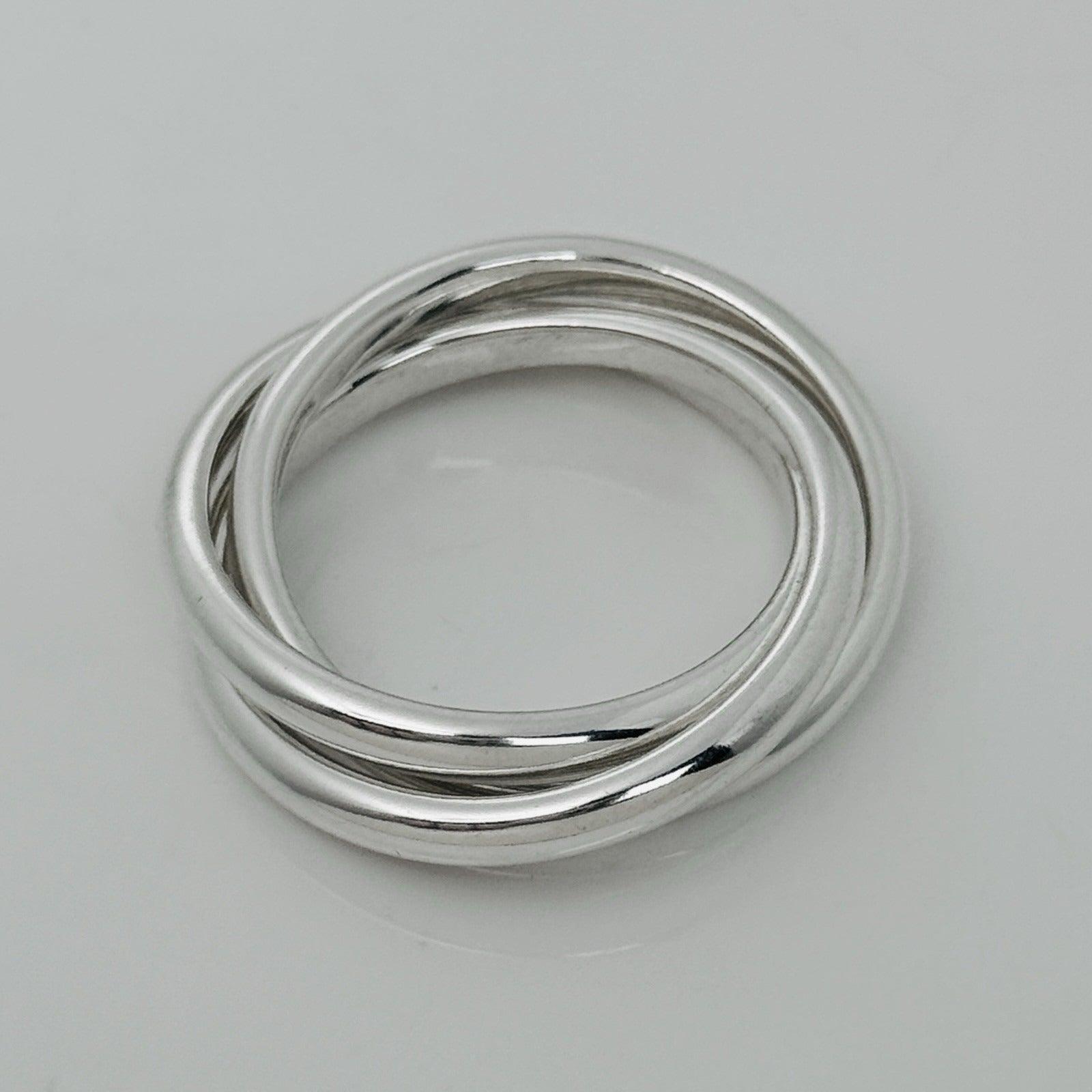Size 9.5 Tiffany 3 Band Interlocking Rolling Ring Mens Unisex