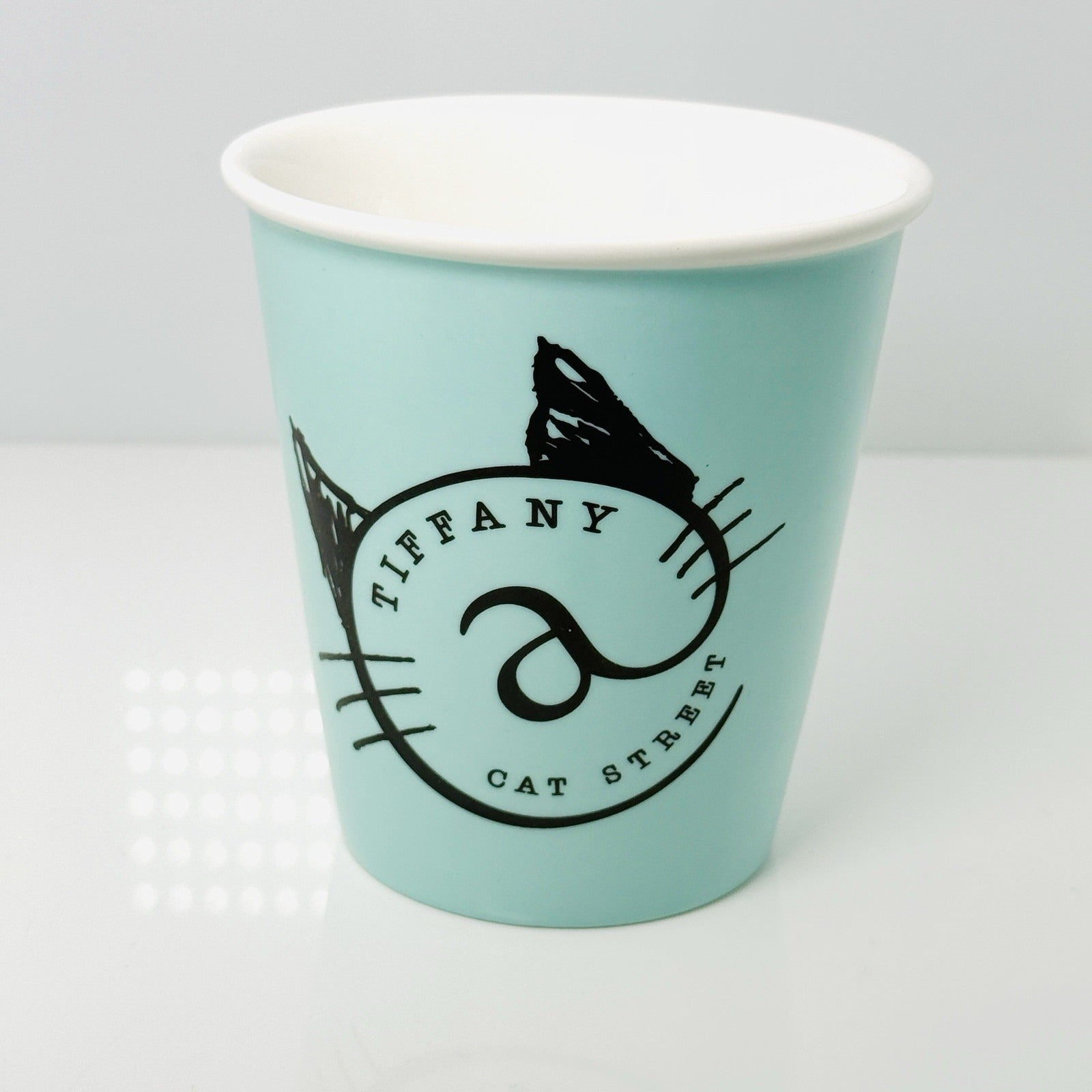 Tiffany Cat Street 10 Ounce Blue Paper Coffee Cup Everyday Objects Bone  China