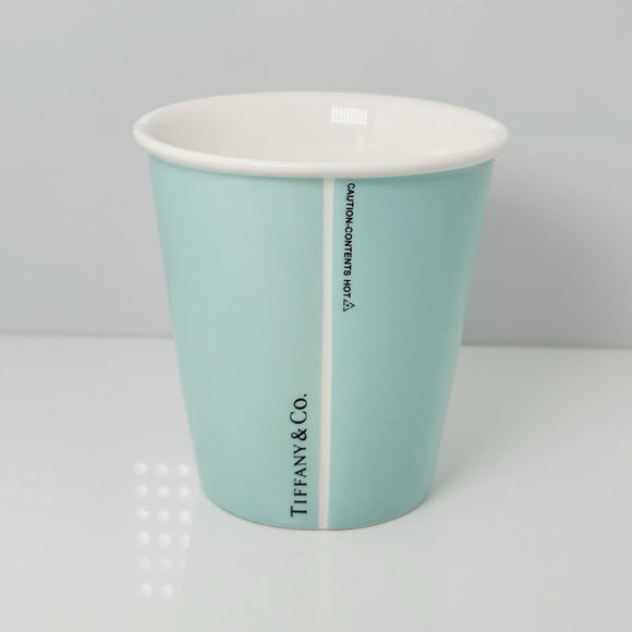 Tiffany Cat Street 10 Ounce Blue Paper Coffee Cup Everyday Objects Bone China