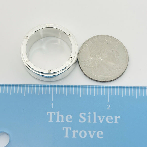 Size 11.5 Tiffany & Co Metropolis Ring Mens Band Unisex in Sterling Silver