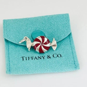Tiffany Bon Bon Candy Charm in Red Enamel and Sterling Silver - 0