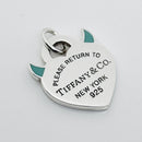 Please Return to Tiffany & Co Devil Horns Charm or Pendant in Blue Enamel and Silver-3