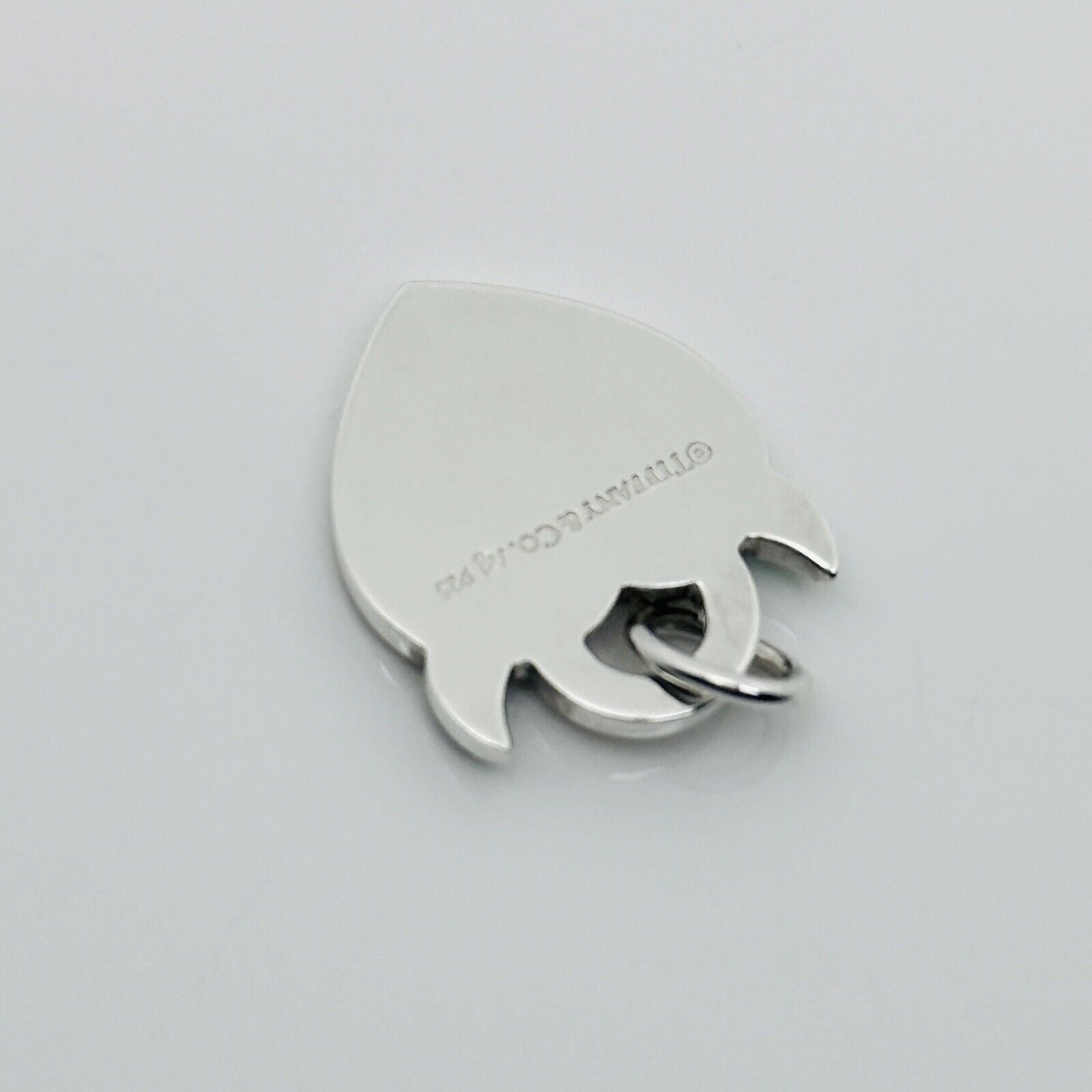 Please Return to Tiffany & Co Devil Horns Charm or Pendant in Blue Enamel and Silver