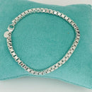 7.5" Tiffany and Co Silver Venetian Box Link Bracelet Mens Unisex-1