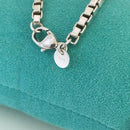 7.5" Tiffany and Co Silver Venetian Box Link Bracelet Mens Unisex-5