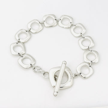 7.75" Tiffany Cushion Link Toggle Bracelet in Sterling Silver