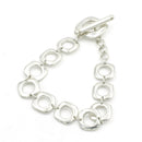 7.75" Tiffany Cushion Link Toggle Bracelet in Sterling Silver-4