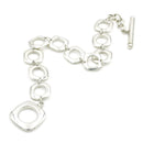 7.75" Tiffany Cushion Link Toggle Bracelet in Sterling Silver-7