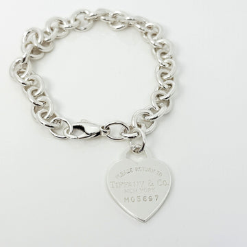 9" Please Return to Tiffany New York Extra Large Heart Tag Charm Bracelet