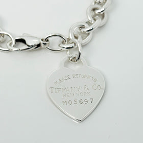 9" Please Return to Tiffany New York Extra Large Heart Tag Charm Bracelet - 0