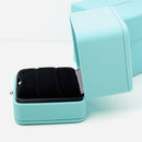 Tiffany & Co Blue Leather Empty Double 2 Ring Box and Blue Gift Box-3