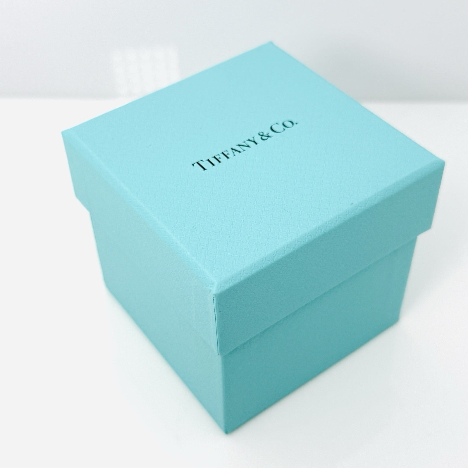 Tiffany & Co Blue Leather Empty Double 2 Ring Box and Blue Gift Box