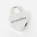 Tiffany & Co. Grandma Grandmother Heart Padlock Charm Pendant in 925 Silver-1