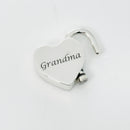 Tiffany & Co. Grandma Grandmother Heart Padlock Charm Pendant in 925 Silver-2