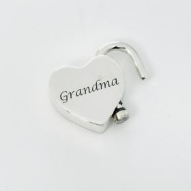 Tiffany & Co. Grandma Grandmother Heart Padlock Charm Pendant in 925 Silver - 0