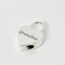Tiffany & Co. Grandma Grandmother Heart Padlock Charm Pendant in 925 Silver-3