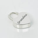 Tiffany & Co. Grandma Grandmother Heart Padlock Charm Pendant in 925 Silver-4