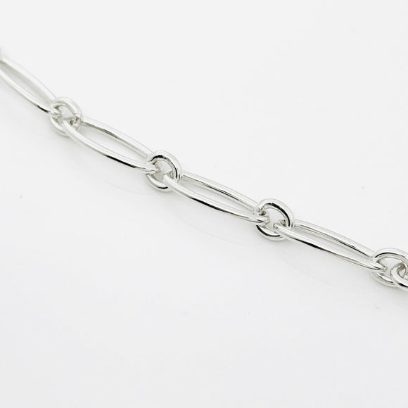 16" Tiffany Elsa Peretti Open Heart Pendant Necklace Oval Link - Sterling Silver