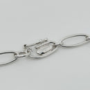 16" Tiffany Elsa Peretti Open Heart Pendant Necklace Oval Link - Sterling Silver-7