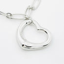 16" Tiffany Elsa Peretti Open Heart Pendant Necklace Oval Link - Sterling Silver-1