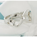 Size 8 Tiffany & Co Double Loving Hearts Ring in Silver by Paloma Picasso-1